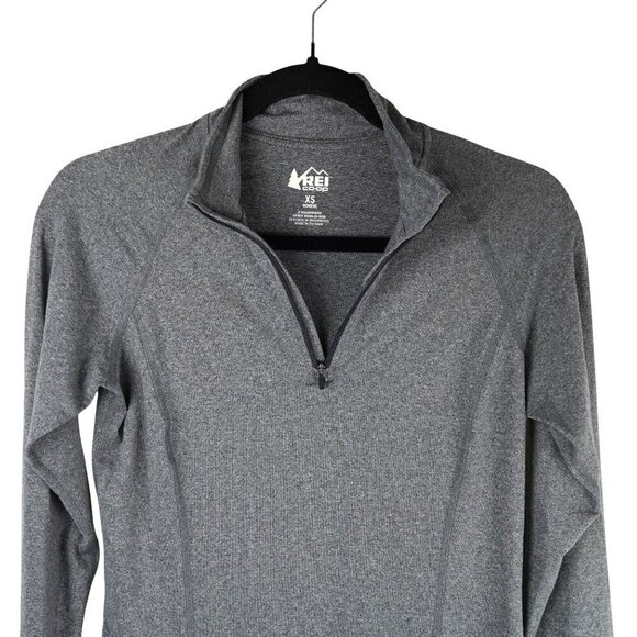 REI Co-Op Womens XS Gray Quarter-Zip Pullover Long Sleeve Pullover - Picture 3 of 5